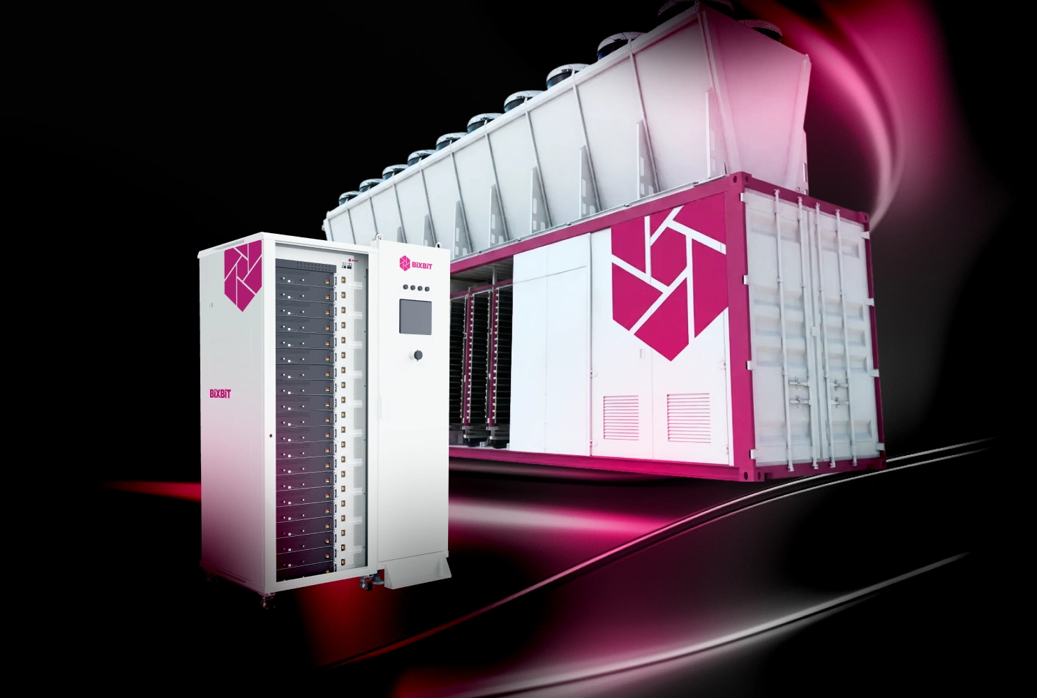 Hydro cooling container with control racks