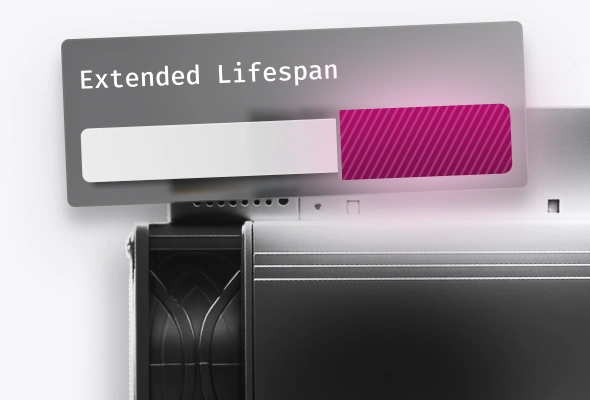 Extended lifespan progress bar graphic