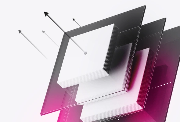 Layered panels icon for scalability