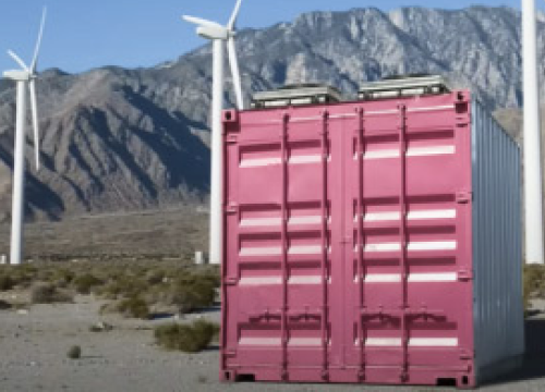 Immersion container near wind turbines