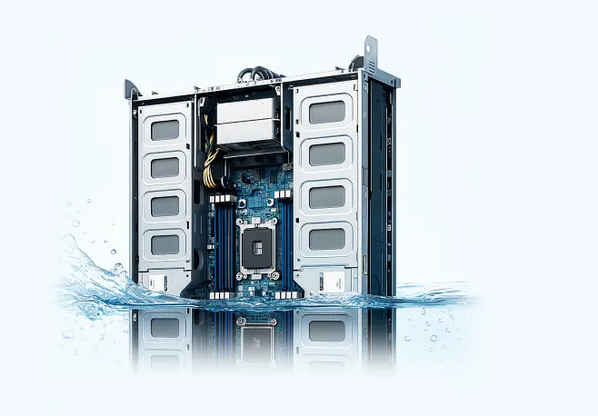 Immersion-cooled server for data centers