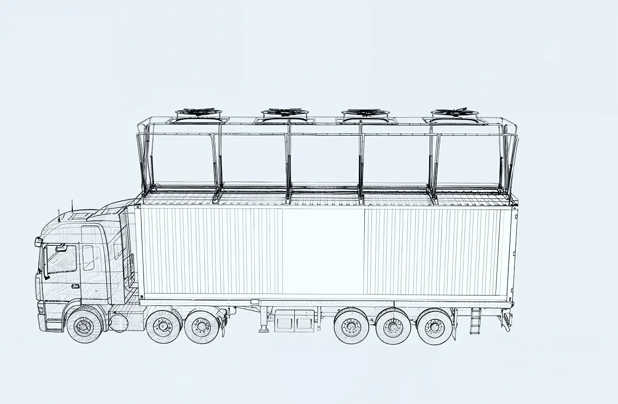 Mobile prefabricated data center truck