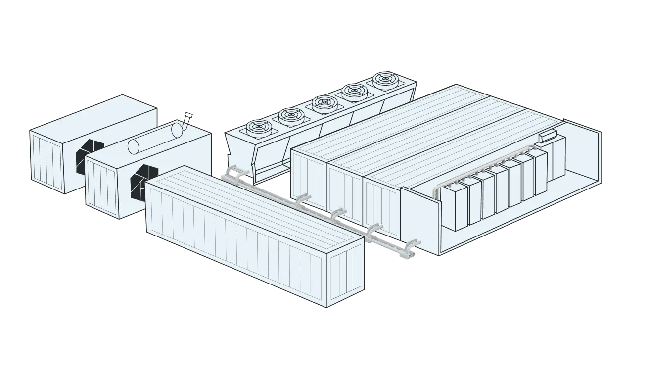 Modular prefabricated data center system