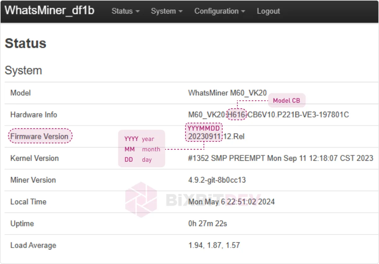 Firmware installation